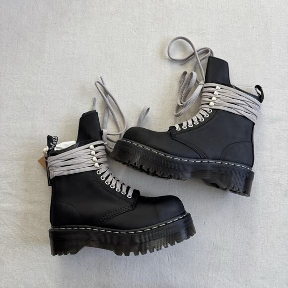 Rick Owens Dr Martens 1460 DRKSHDW Quad Sole Steel Toe Boot Size 7 Men's NEW - Picture 5 of 11